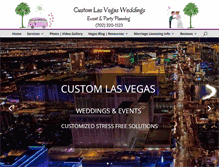 Tablet Screenshot of customlasvegasweddings.com